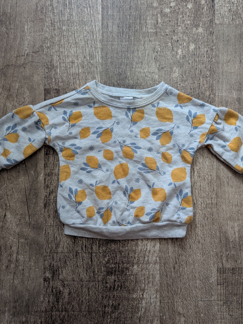 Baby Girl Lemon Print Sweatshirt
